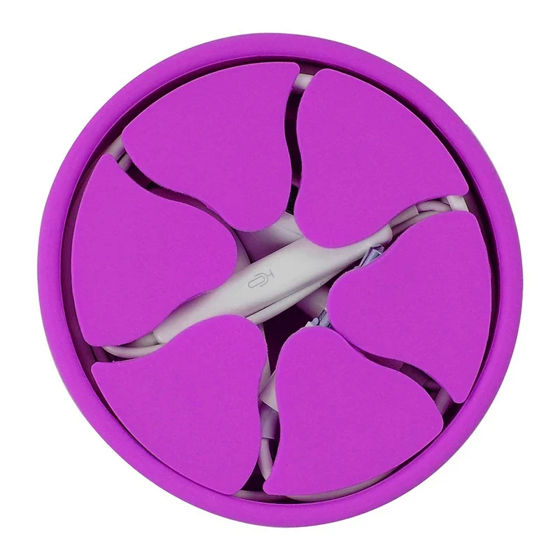 Silikon-Kabel-Organizer für Kopfhörer, digitale Kabel, tragbar, bunt, Mini-Kopfhörer-Halter, Schüsselform, Kabel, Draht, Kabelwickler