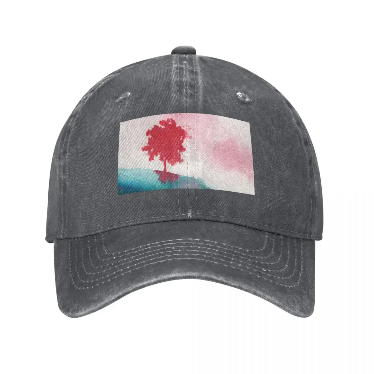 

Pink tree prairie Baseball Cap fishing hat sun caps Male Women's