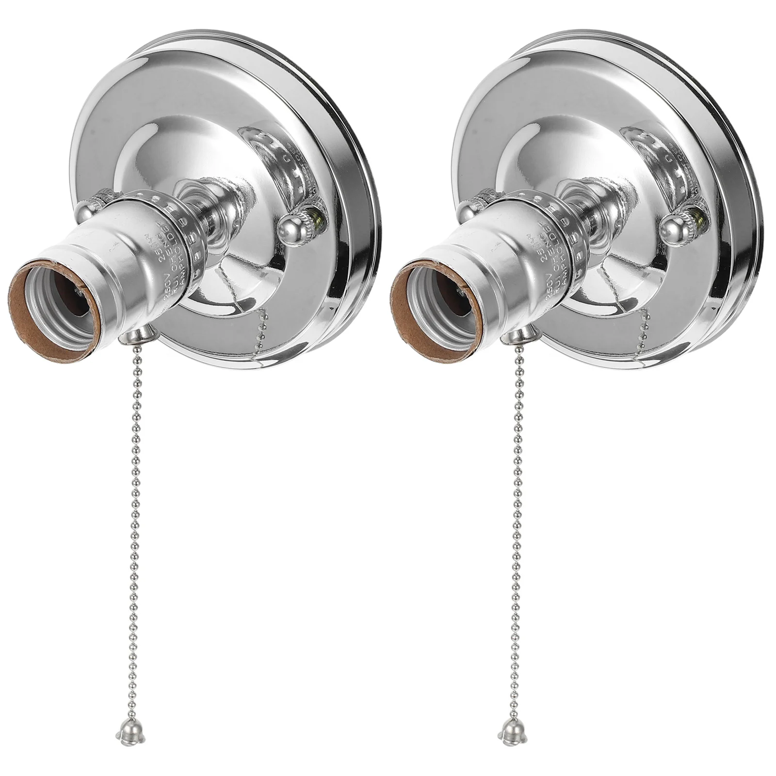 

2Pcs Vintage Wall Lamp Base E27 Screw Socket Pull Chain Switch Ceiling Light Holder DIY Lighting Accessories Bulb Holder
