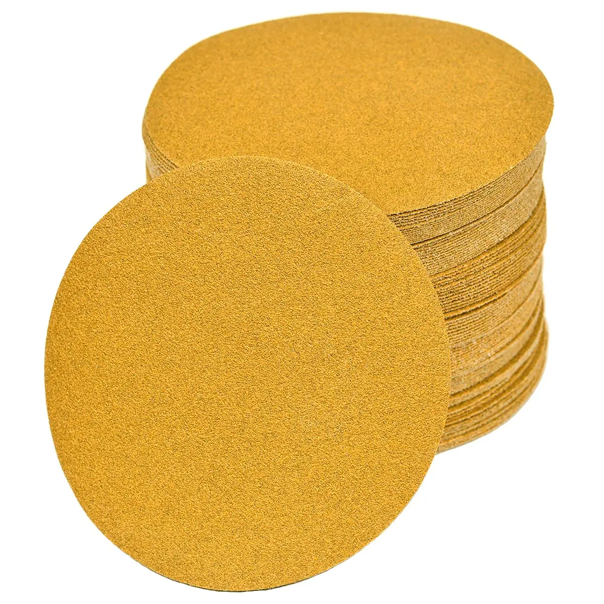 

100pcs 6-Inch No-Hole Hook and Loop Sanding Discs 80-Grit Random Orbital Sandpaper for Automotive and Woodworking