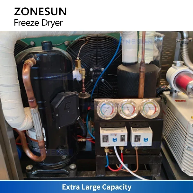 Zonesun Macchina per liofilizzazione sottovuoto Liofilizzatore industriale Macchina per alimenti liofilizzati ZS-FD650