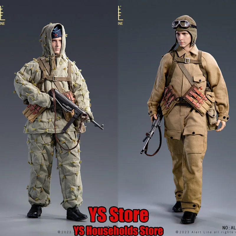 AlertLine AL100043 1/6 WWⅡ Soviet Airborne Forces Man Soldier Model Replacable ClothBodysuit Design 12