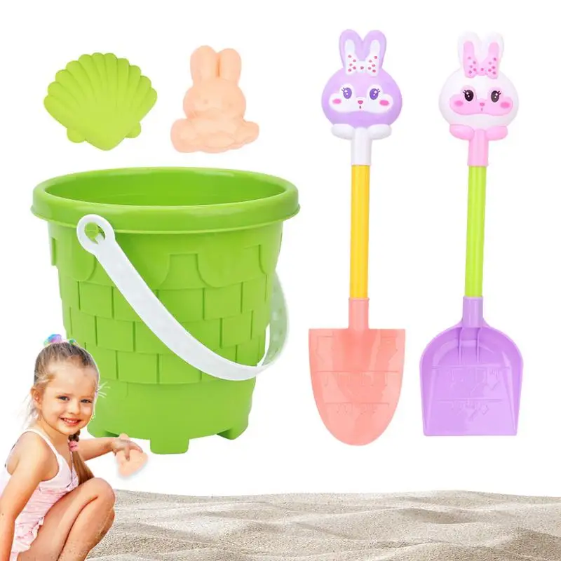 

Beach Toy Set 5PCS Sand Bucket Set Funny & Summer Party Playsets For Kids Ages 3-12 Toddler Outdoor Activities Enhances Fine