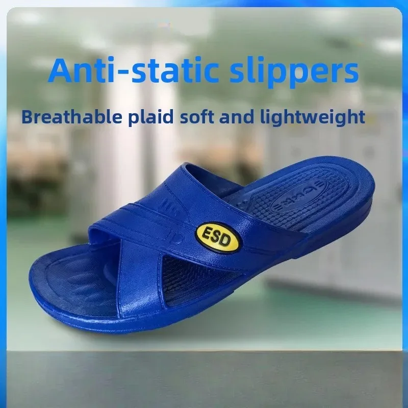 

SPU Anti-static Slippers Men and Women Factory Workshop Work Shoes Thickened Soft Sole Non-slip Anti-static Shoes