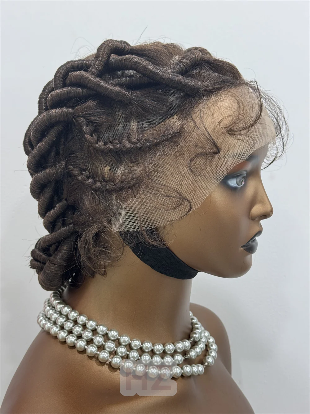 شعر مستعار مضفر للنساء السود الاصطناعية الدانتيل الكامل الأفرو بانتو Knotless تجديل شعر مستعار اليدوية الدانتيل شعر مستعار أمامي