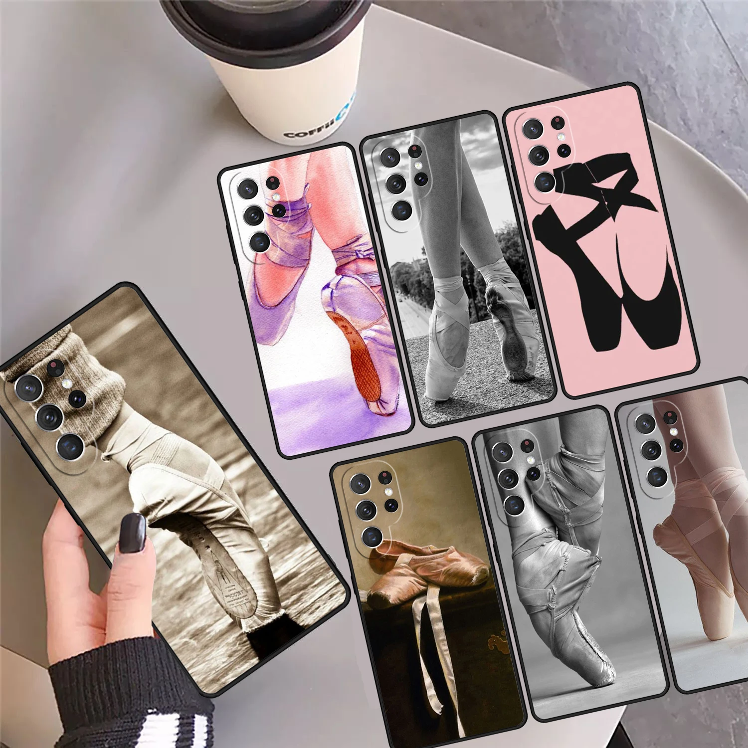 Ballet Shoes Phone Case Cover Coque For Samsung Galaxy S24 Ultra 23 S22 Plus S21 FE S20 S8 S9 S10 Note 10 Pro Note 20 Ultra