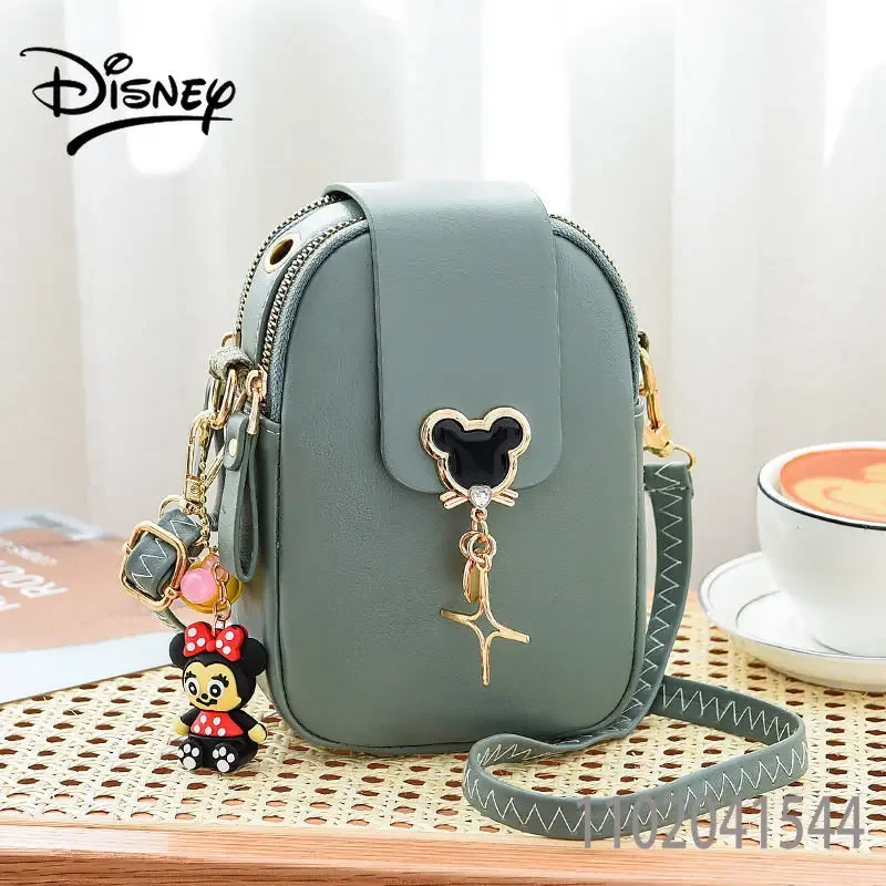 Disney Mickey Mouse Shoulder Bag for Women Girl PU Crossbody Bag Luxury Designer Purse Cute Durable Fashion Casual Pink Black