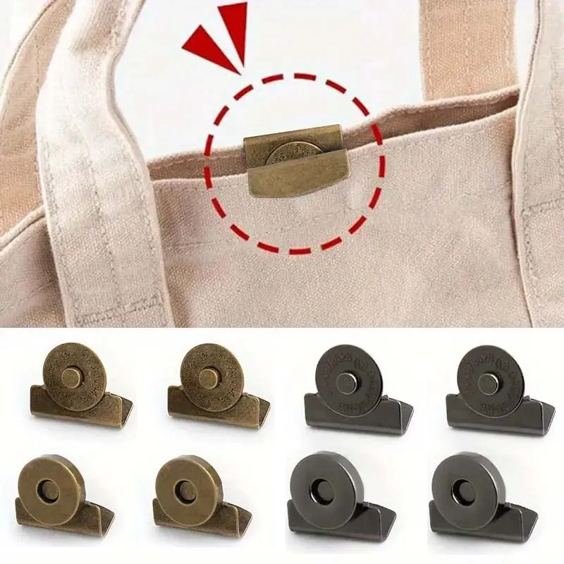 10 Set Magnetic Snaps Button Magnet Button Closure Fastener Snap Buttons Sewing for DIY Purses Bags Clothes Handbags