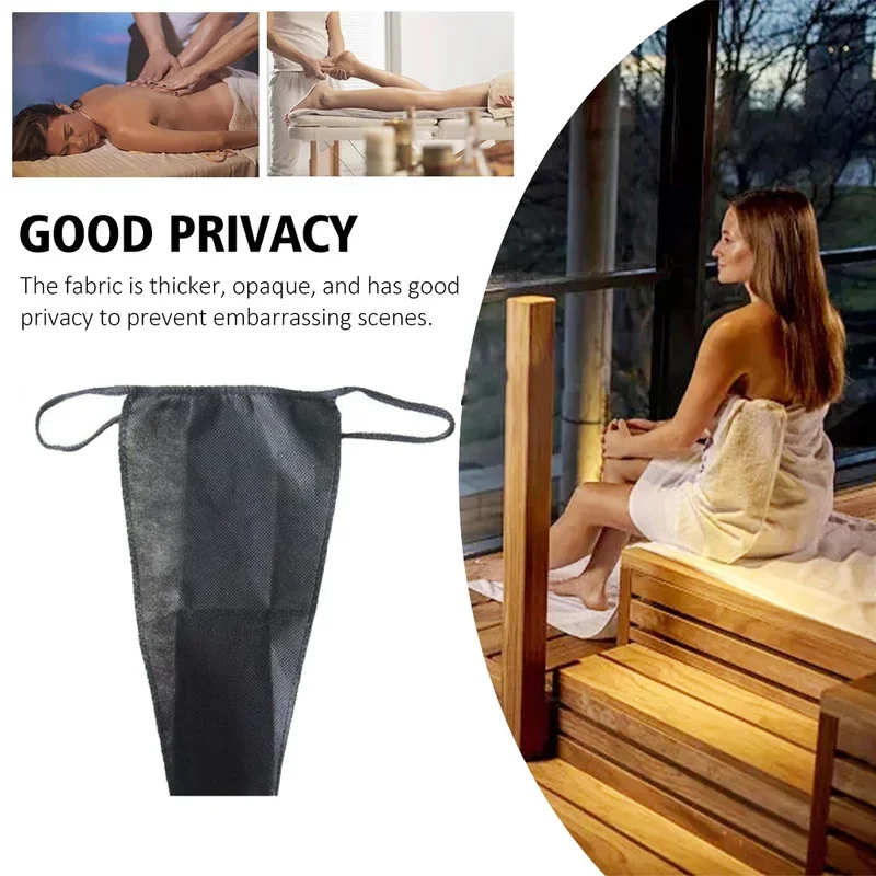 100pcs For Women Spa Non Woven Fabrics Underwear Tanning Wraps Salon Disposable Panties T Thong Hygienic Individually Wrapped - Image 3