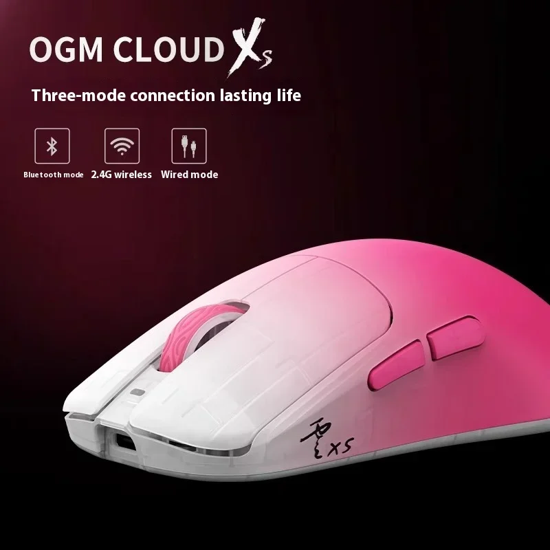 Ratón inalámbrico para juegos Waizowl OGM CloudXS, 3 modos, e-sports, PAW3950, ratón ligero personalizado, accesorios de ordenador, regalos