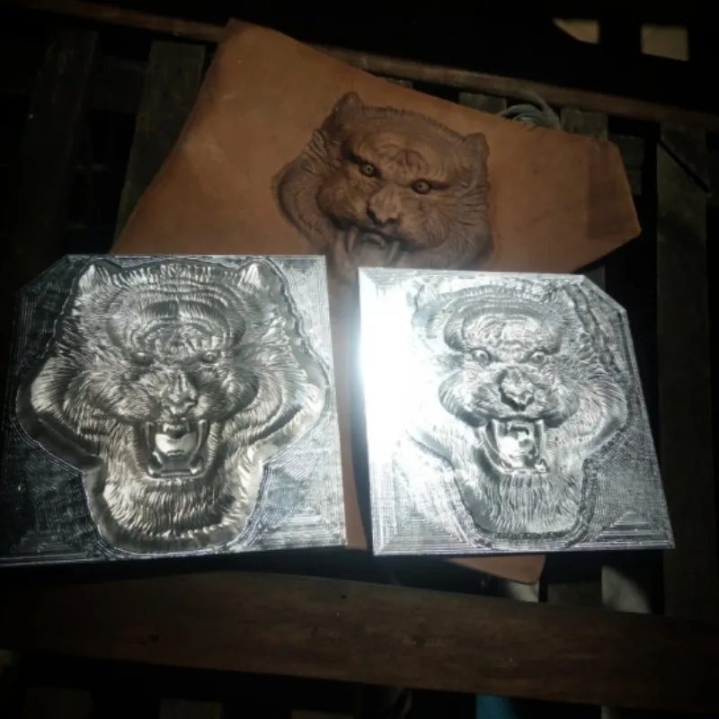 

3D Tiger Head Leather Stamp Embossing Mold,Leather Aluminum Alloy Stamps Embossing Tool,Craft Leather Pressing Material