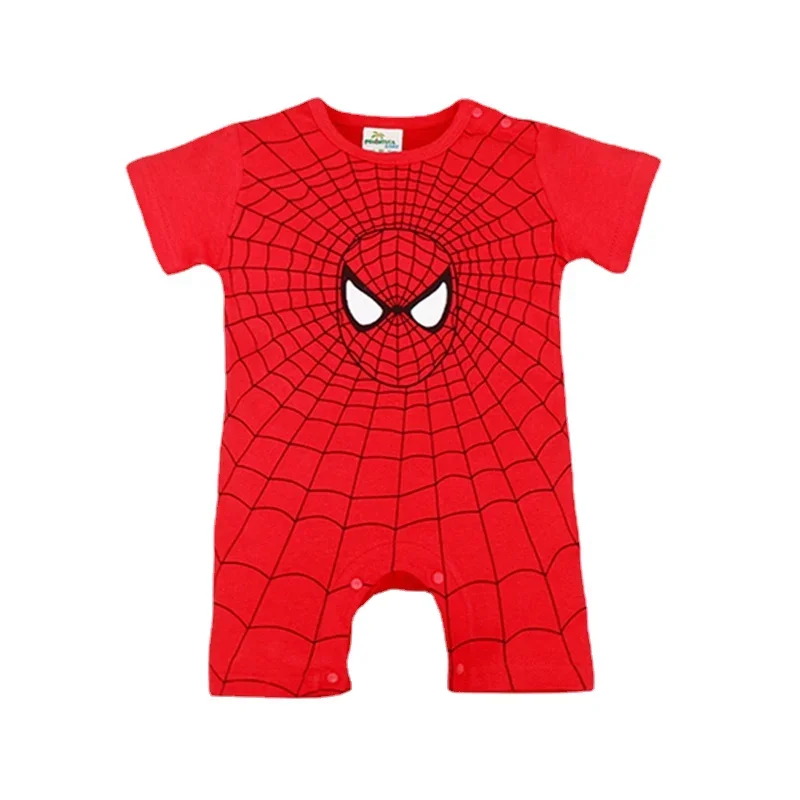 Newborn Baby Boys Short Sleeve Rompers Cartoon Spiderman Captain America Mickey Minnie Clothes Kids Girl Jumpsuit Infant Outfits