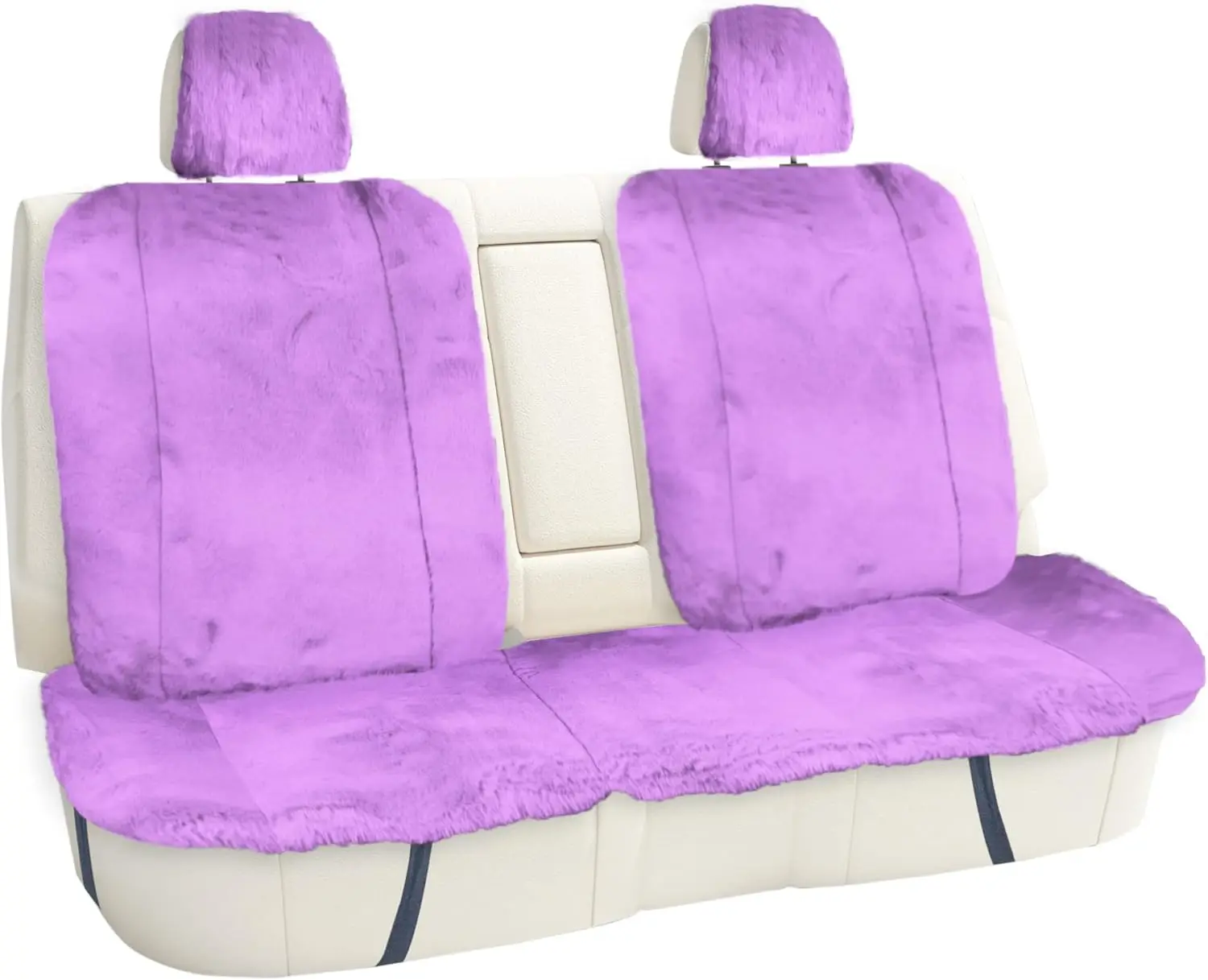 

Doe16 Fluffy Faux Rabbit Fur Car Seat Cushions - Rear Covers for Cars Trucks SUV,Car Cushions, Cozy Car Cover