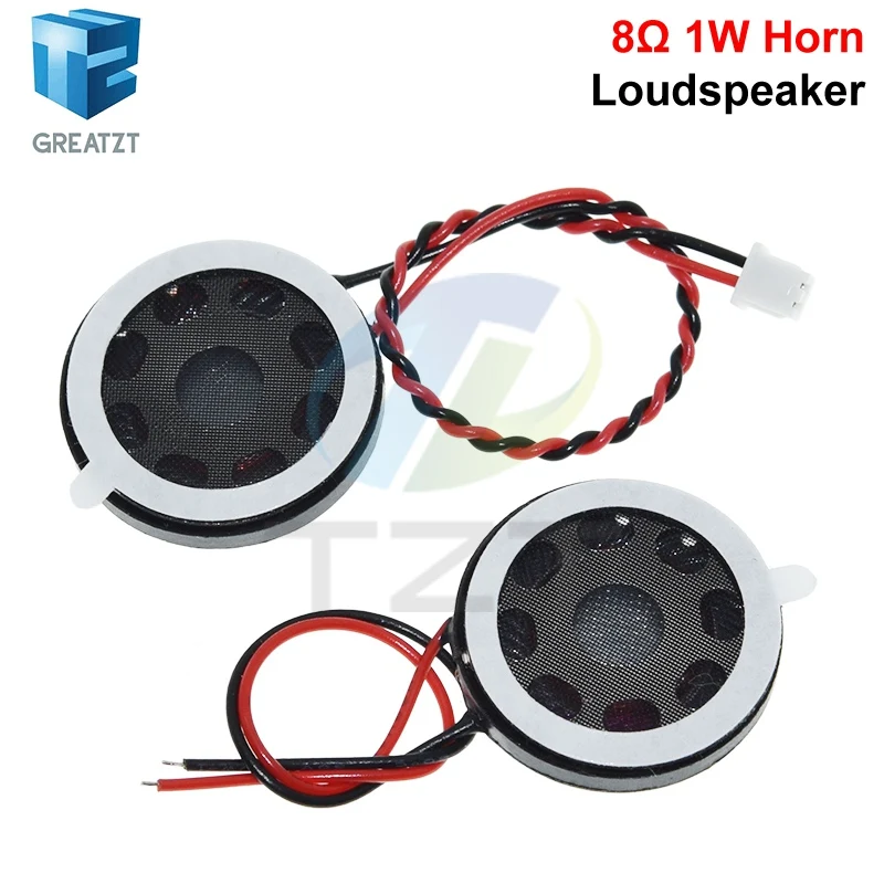 GREATZT 1/5/10PCS Round 8 Ohm 1W Speaker 8ohm 20mm With 1.25MM Cable Loud Speakers Mobile Phone Small Loudspeaker Audio