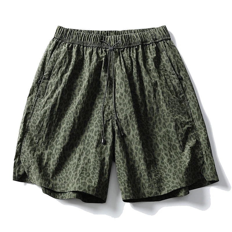 

Camouflage Workwear orts Men's Summer Loose American Retro Thin Beach Pants Casual Straight Leg Five-Quarter Length Pants