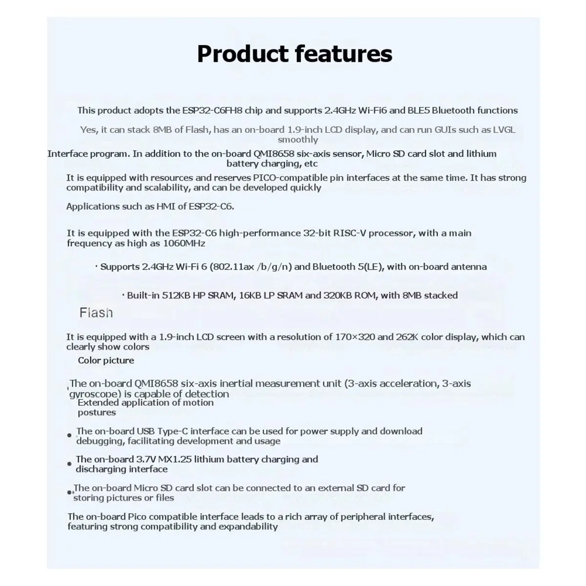 okbabp-s6-lcd-19インチlcdスクリーン-wifi-bluetooth開発ボード-diyプロジェクト用iotディスプレイモジュール-c6-lcd