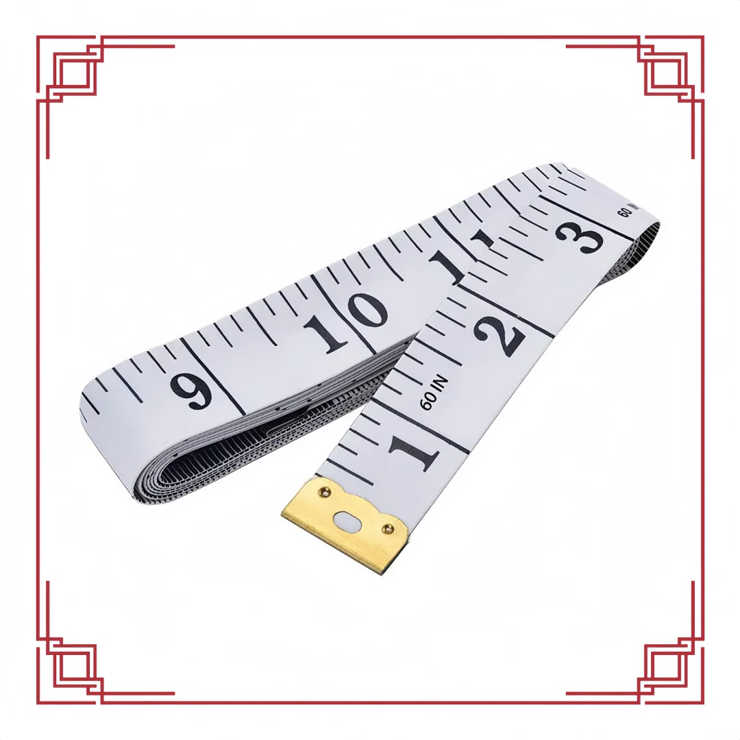 شريط قياس ناعم بمقياس مزدوج، سم وبوصة لخياطة الجسم، قياس الجسم للياقة البدنية، 60 بوصة باللون الأبيض