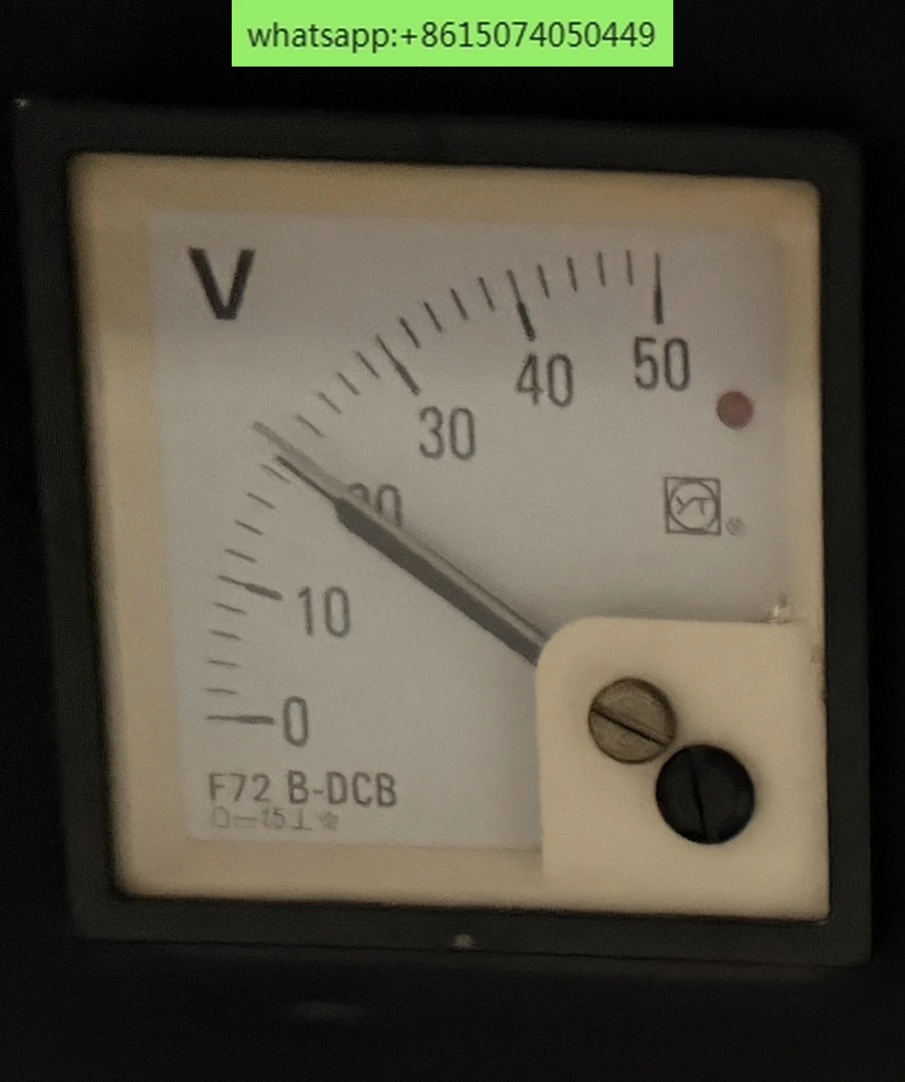 

With voltmeter F72B a DCB/0 a 50V