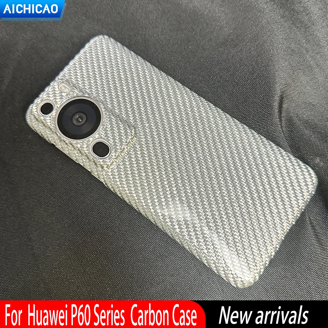 

ACC-Real carbon fiber phone case for Huawei P60 pro, aramid fiber ultra thin Anti-fall Protective shell