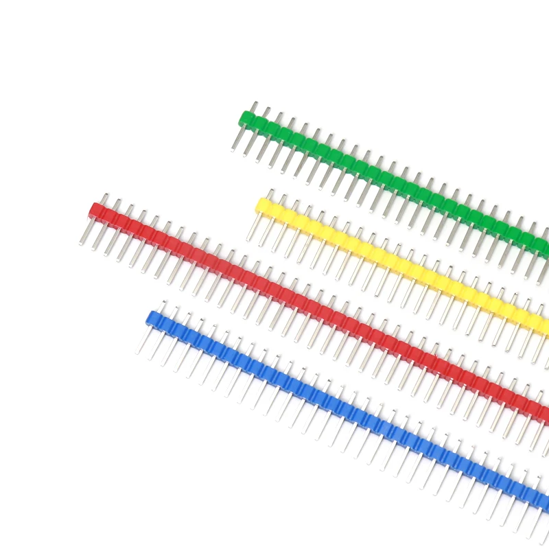 【30-10PCS】2.54mm Pitch 40Pin Single/Double Row Male Header Red Black Blue Green Color Pin Header Connector PCB Board For Arduino