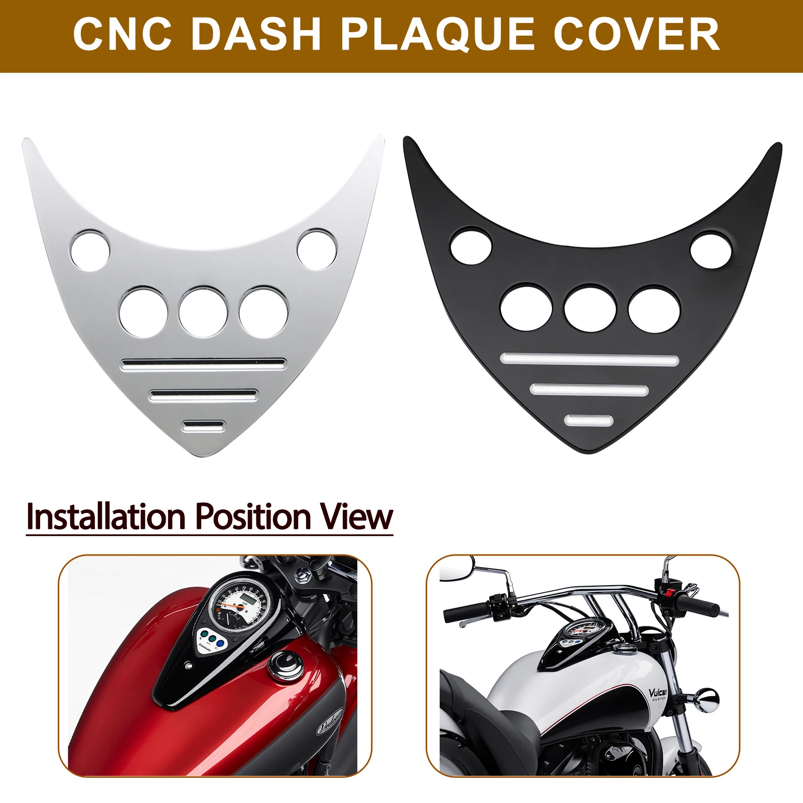 Motorcycle Accessories CNC Dash Plaque Cover Dashboard Decoration For Kawasaki Vulcan 900 Custom Classic LT VN VN900 All Year