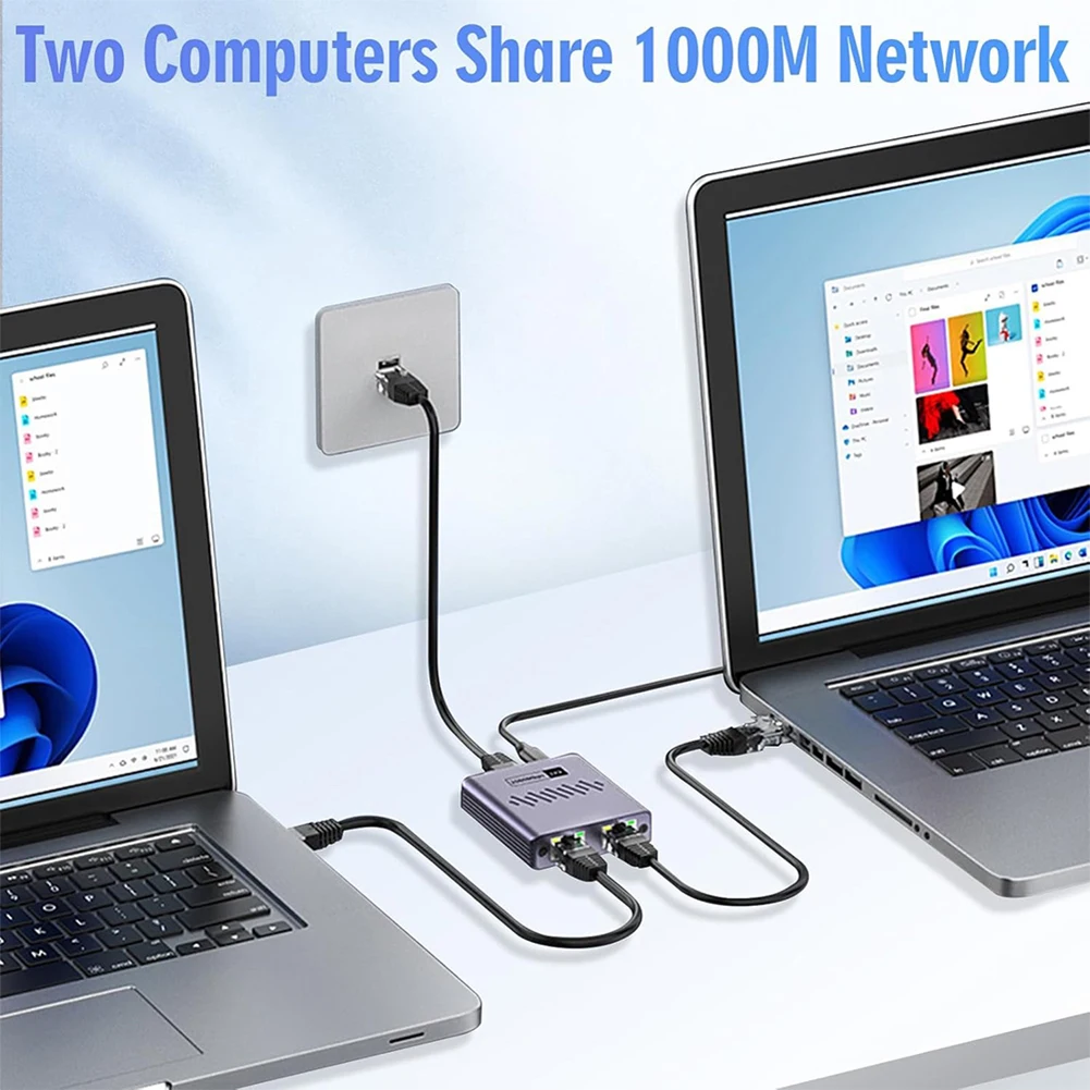 جيجابت إيثرنت الفاصل 1 إلى 2/3/4 جيجابت RJ45 LAN شبكة تمديد 1000Mbps كابل الإنترنت الفاصل لكابل Cat8/7/6/5e/5 #2