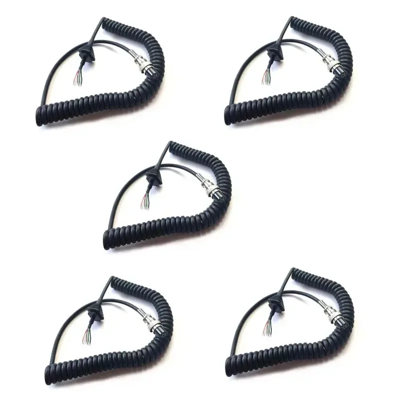 Lote de 5 uds., Cable de micrófono de altavoz de mano de repuesto genérico de 8 pines para Radio Alinco EMS-57 EMS-53 DR635 DR620 DR435