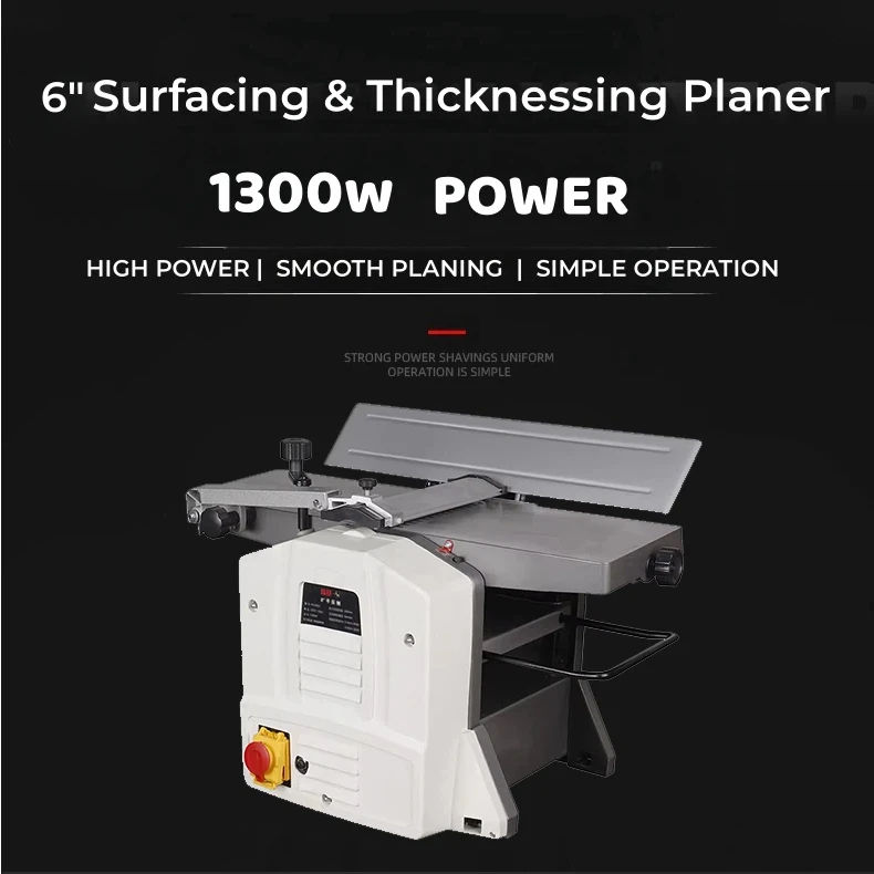 

FS-9015 1300 Вт 6 "FS-9015 Многофункциональный строгальный станок для поверхности для дома DIY деревообрабатывающий фугатель