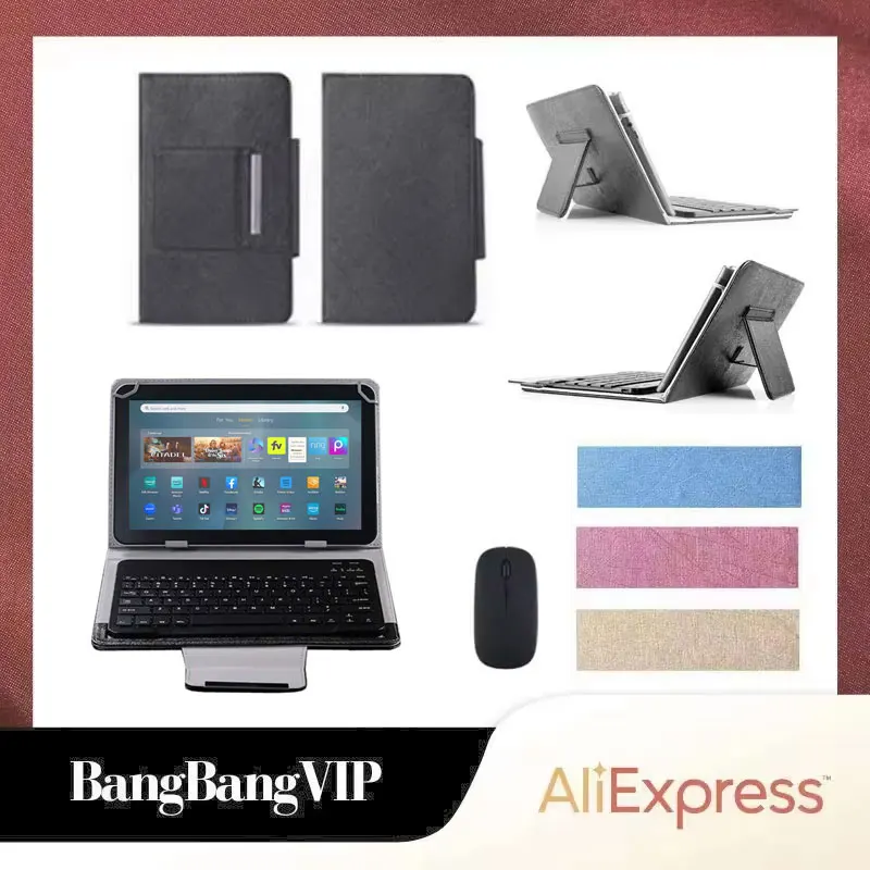 

For Amazon Fire Max 11 Tablet Universal Bluetooth Wireless Mouse Keyboard Stand Cover Case