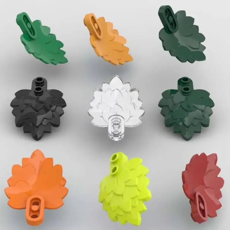 10PCS 5058 MOC Layered Leaves Building Blocks 5058 Compatible Tree Plant Scene DIY Assembly Bricks Educational Toy Parts