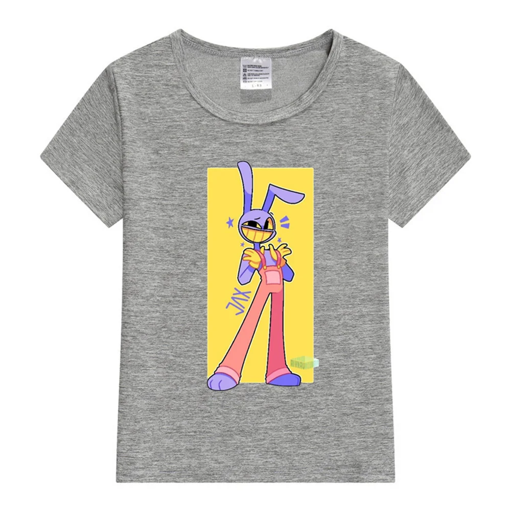 Jax Kawaii Girls T-Shirt Video Game The Amazing Digital Circus Graphic Print Kids Tshirt Cute Girls Clothing Top Tees Female