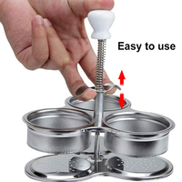 3 Stainless Steel Grids Egg Poachers Egg Boiler 3 Stainless Steel Grids for Cooking Eggs Non Stick Pocket Egg Cups Egg Poachers