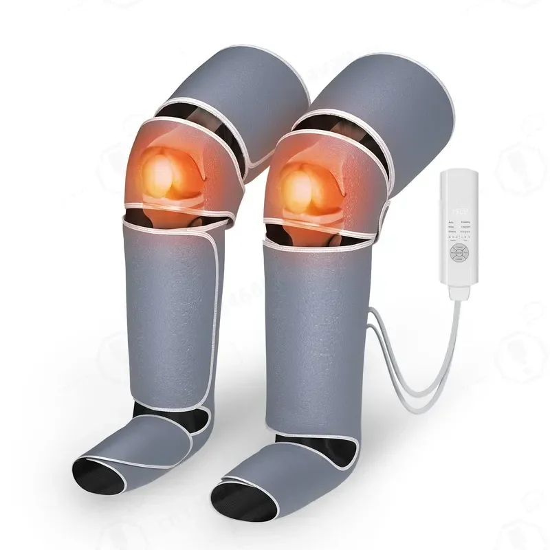 Electric Air Pressure Leg Massager with Heat Therapy for Thigh Calf and Foot Pain Relief Rehabilitation Physiotherapy Device