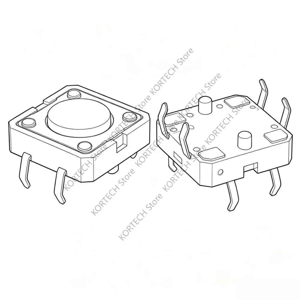 1-50PCS/Lot Original B3F-4005 12*12*4.3mm micro touch switch Elevator switch button 4 pins B3F-4005