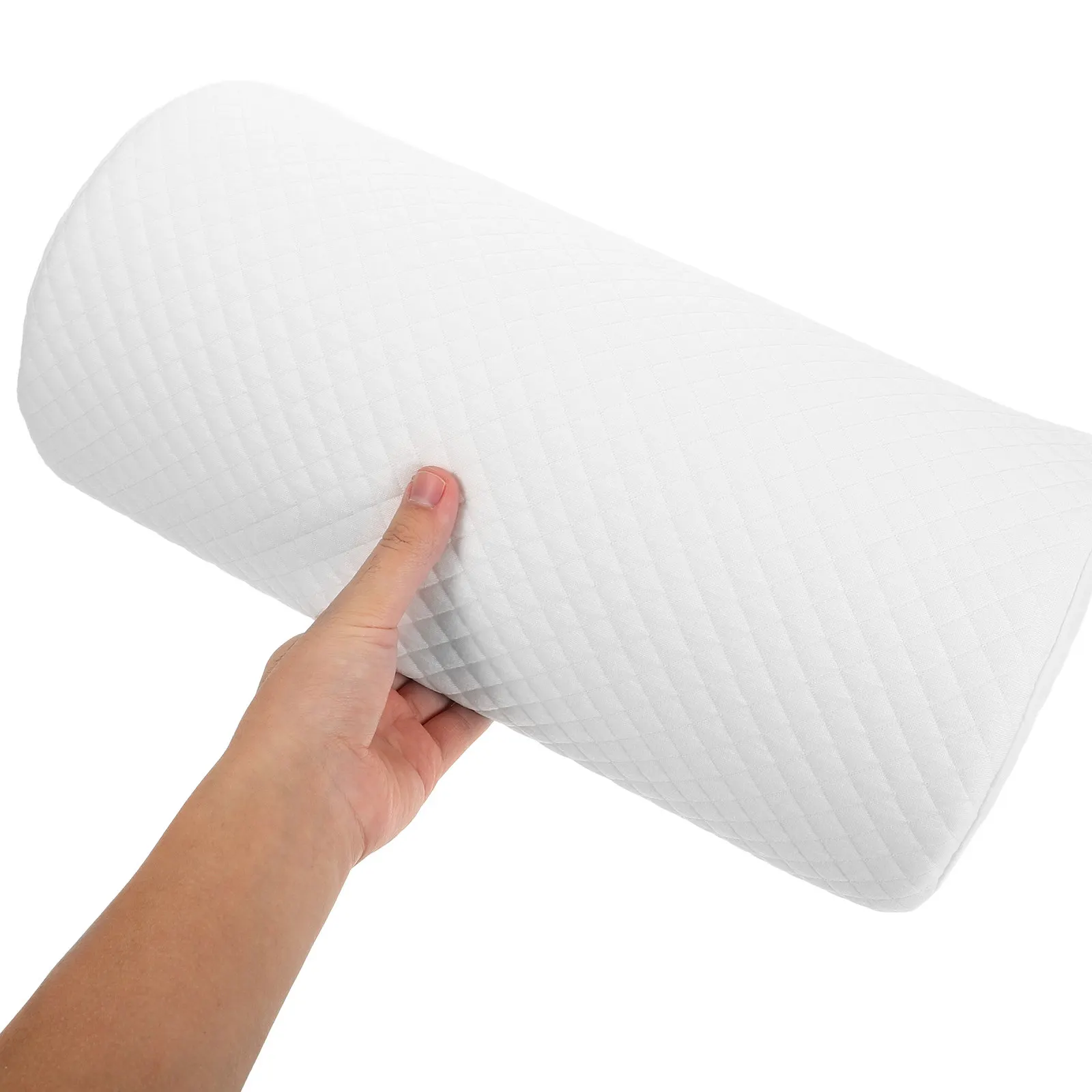 Lumbar Wedge Pillow Half Round Leg Support Cushion Memory Foam Semi Roll for Knees Lower Back Neck Sleeping Recovery Relaxation