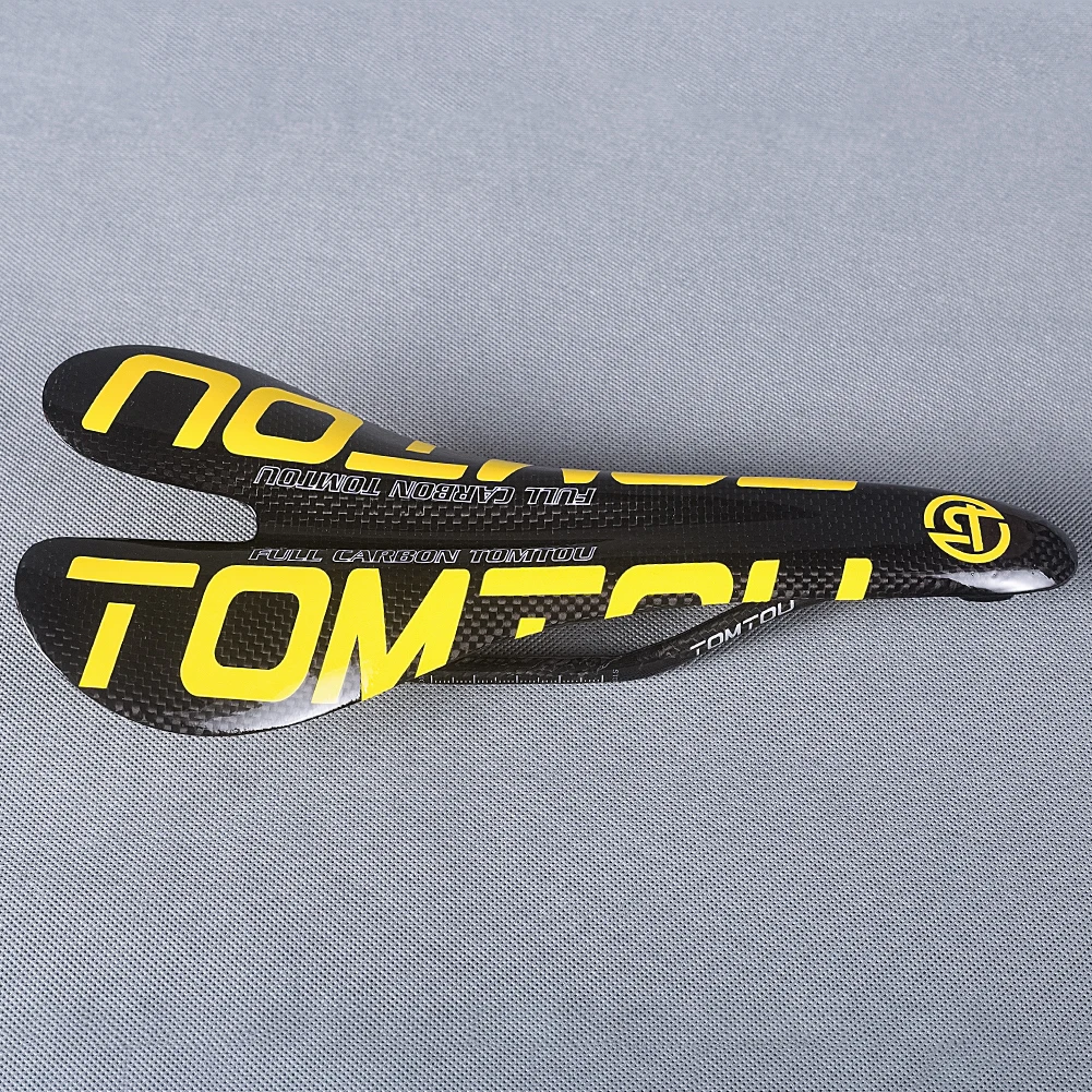 TOMTOU Full 3K Carbon Cycling Saddle Bicycle Mountain Road Bike Front Seat Mat MTB Parts Rail Bow Size 7*9mm