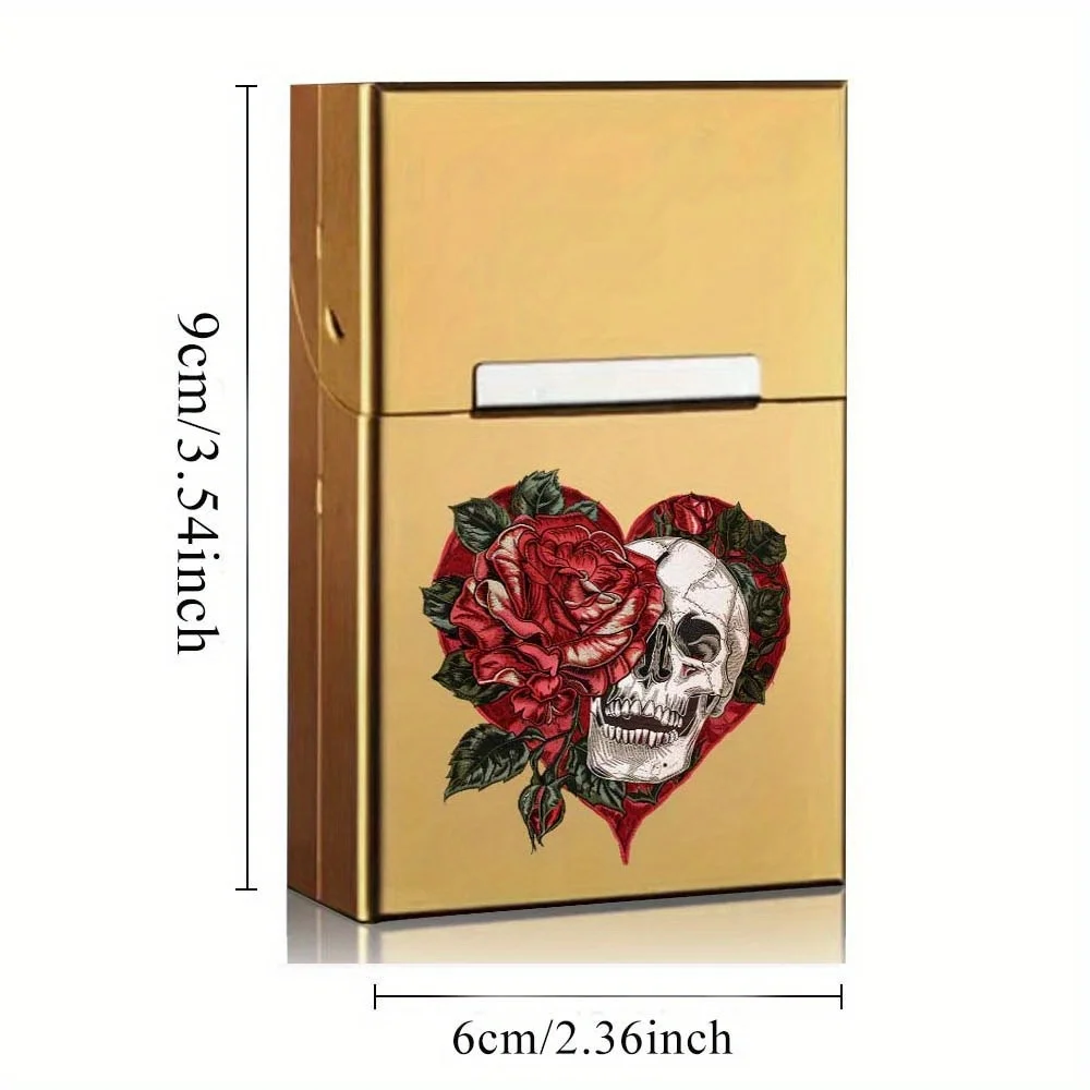 Portable Metal Cigarette Case Cigar Holder Magnetic Buckle Aluminum Shell Dustproof Fits Whole Pack 20 Cigarettes Travel