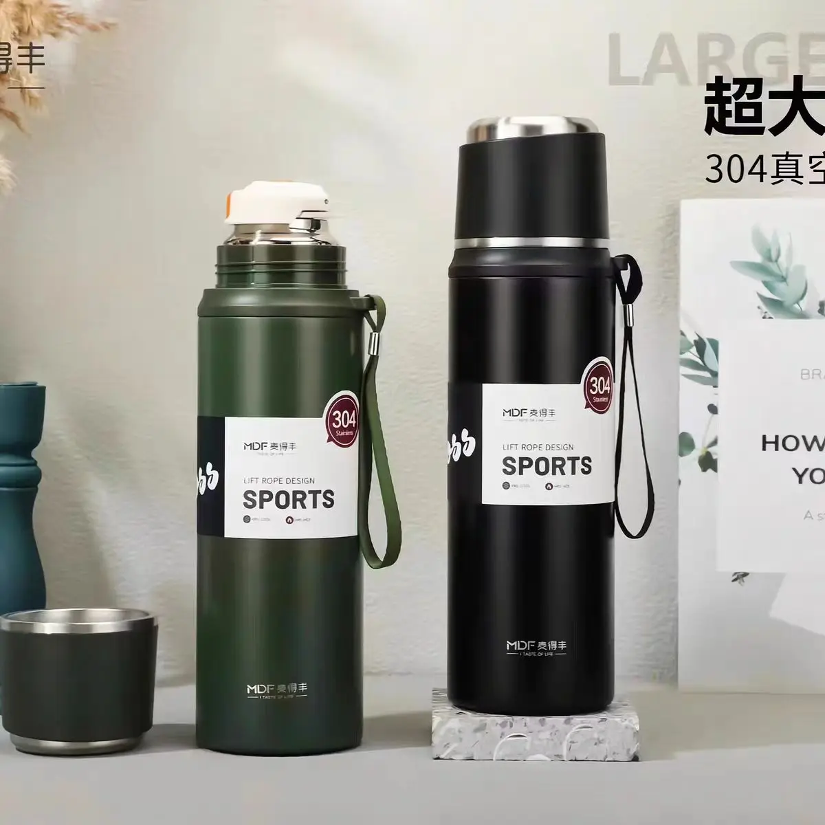 950ML Coffee Thermos Bottle Keep Hot Cold Stainless Steel Thermos Vacuum Flasks Water Bottle Tea Thermos Vacuum Kettle