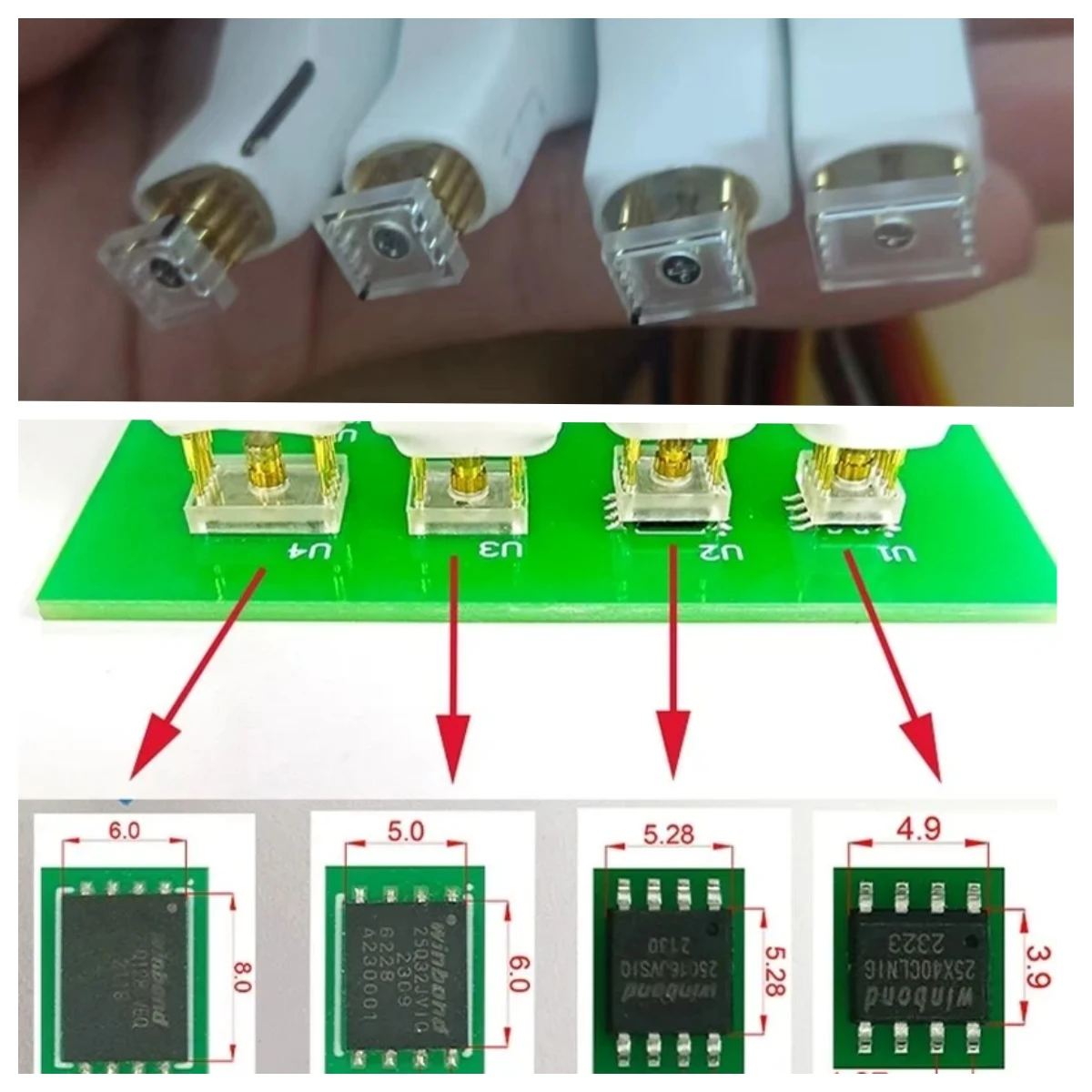 1 szt. Sop8 Soic8 TSSOP8 MSOP8 SOP16 programator do układów scalonych, pryzmat, igła sprężynowa, kabel do programowania flash eeprom, narzędzie do wypalania układów.