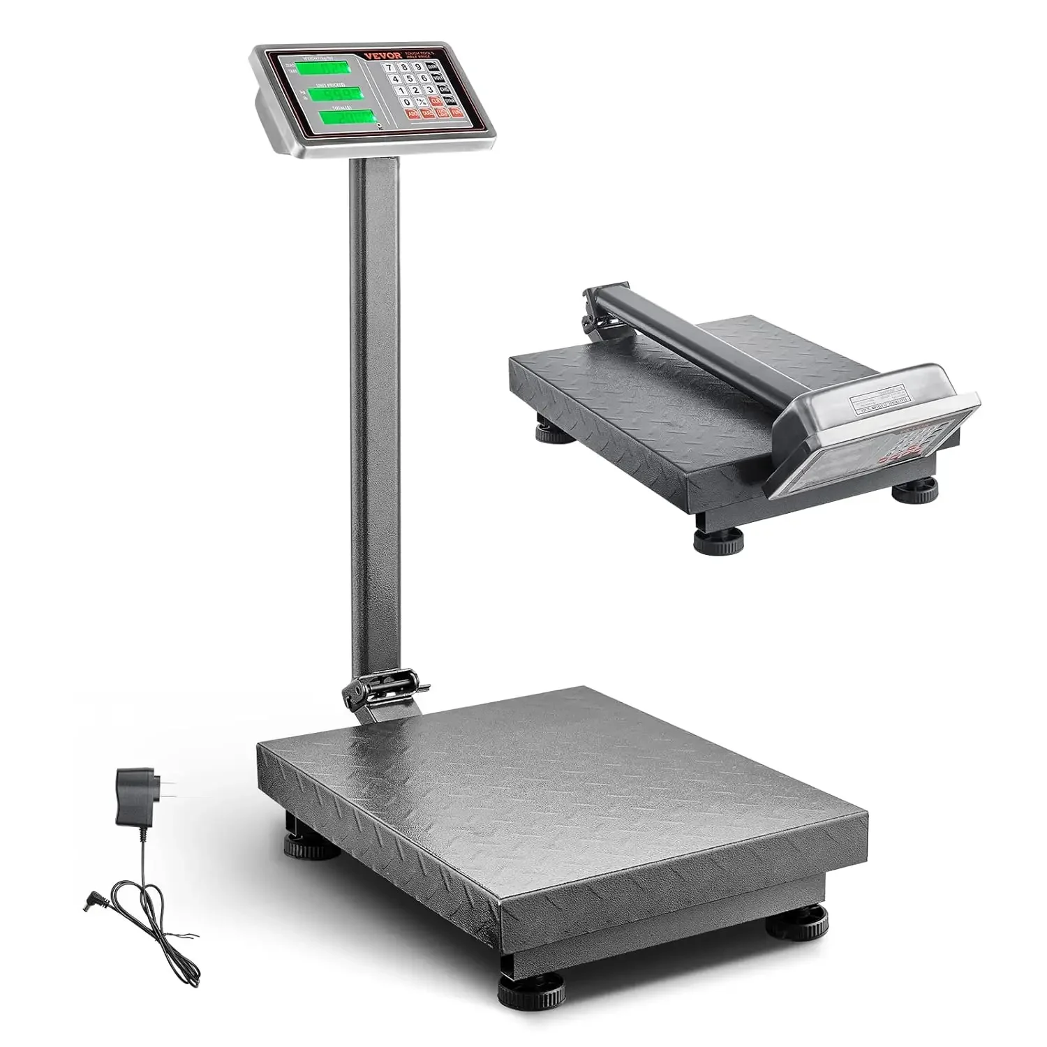 

Computing Digital Platform Scale, 660 lbs Load, 0.1 lbs Accuracy Computing Floor Scale with LB/KG, Tare, Price Calculator