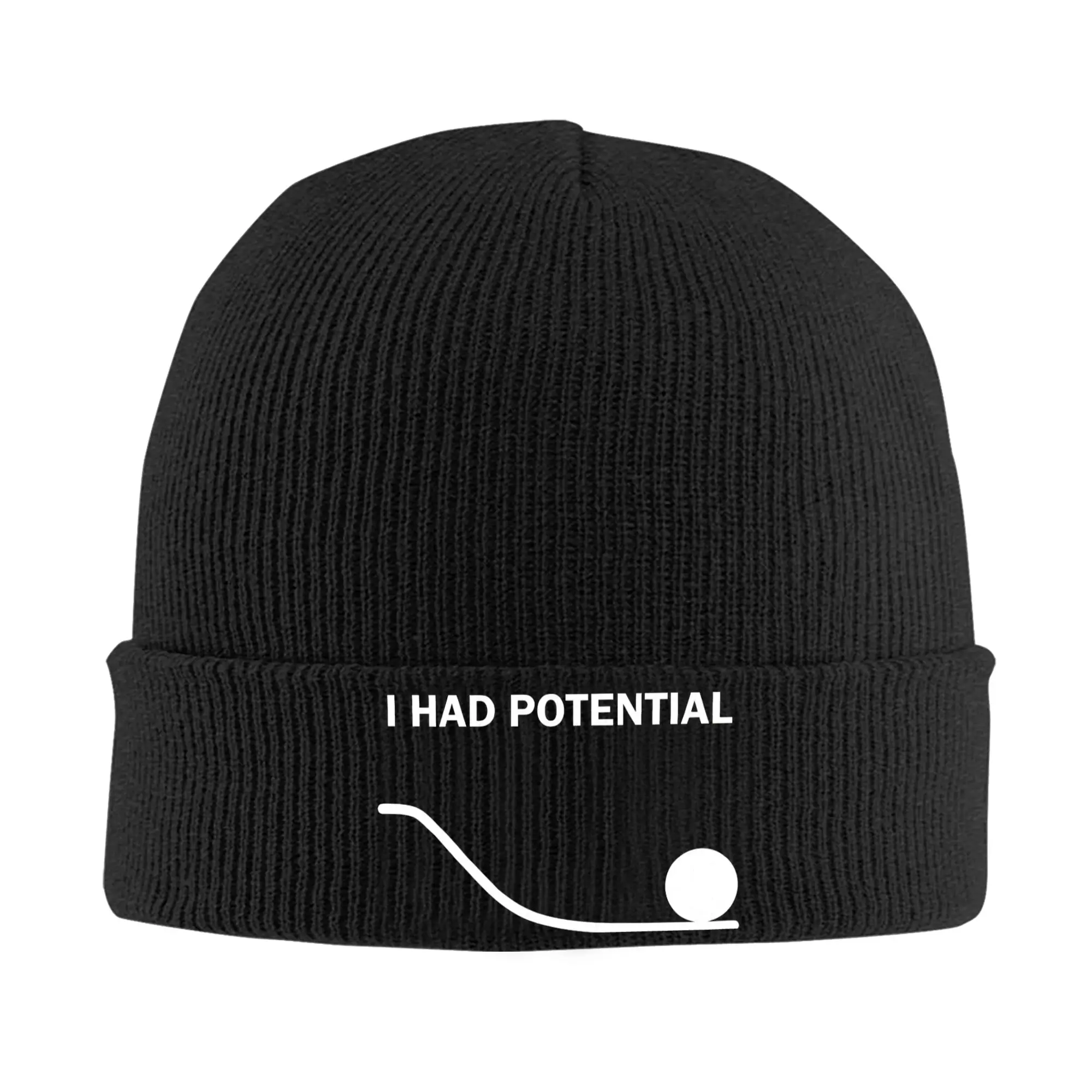 I Had Potential Project Hail Mary  Knit Hat Beanie Autumn Winter Hat Warm Unisex  Hip Hop Sarcastic Quote Meme Cap Men Women