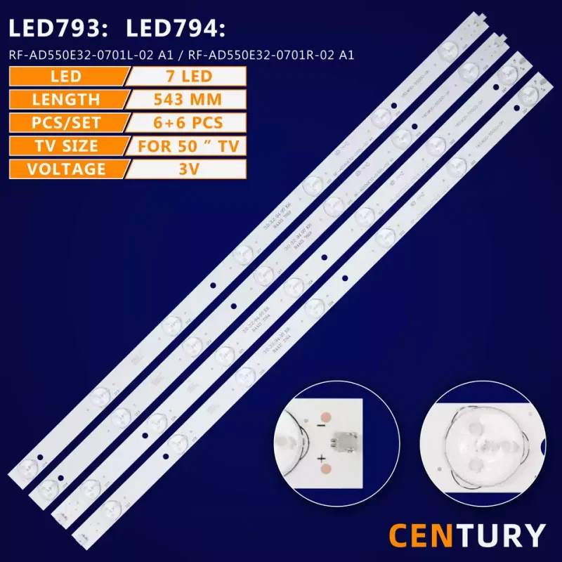 5kit LED backlight strip for RF-AD550E32-0701L-02 A1/RF-AD550E32-0701R-02 A1