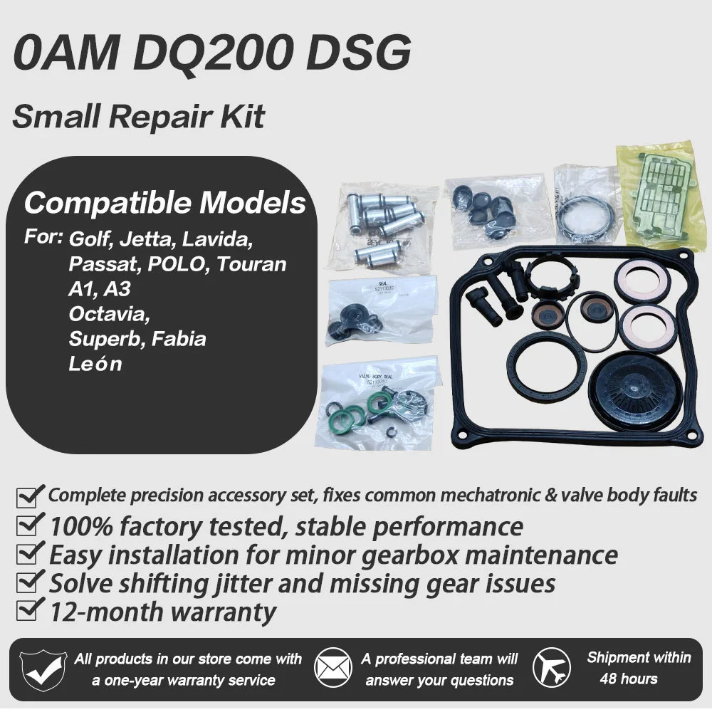 0AM DQ200 DSG Small Repair Kit 7 Speed Dry Dual Clutch Transmission Repair Kit For VW Audi Skoda Seat