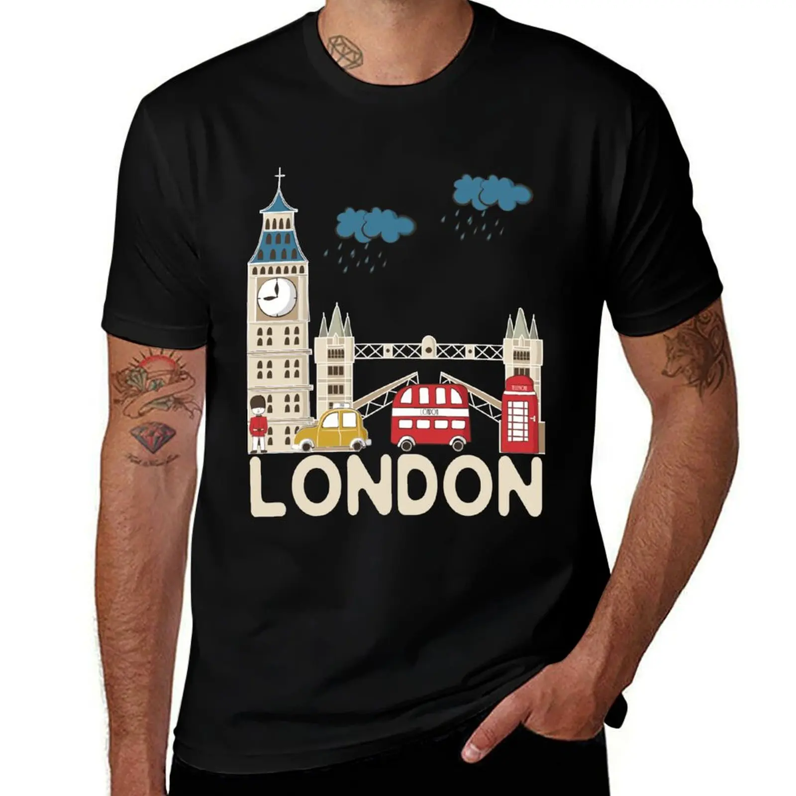

London Souvenir T-Shirt vintage graphic tee shirts graphic tee korean fashion graphic shirts shirts men