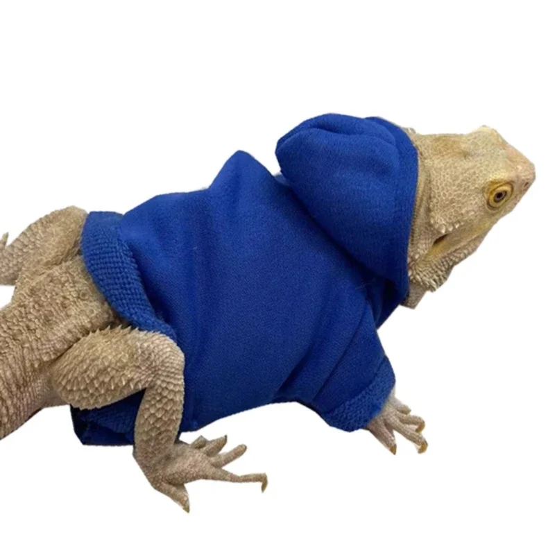 Lizards Clothes for Bearded Dragon Geckos Reptiles Apparel Hand-made Hoodies Jackets for Small Animal Geckos