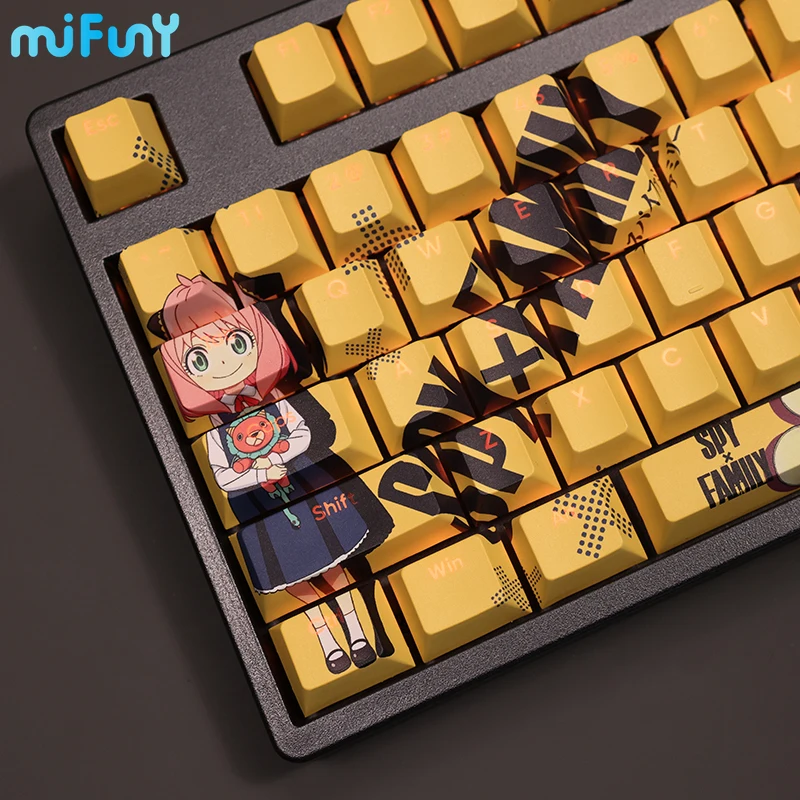 

MiFuny SPY×FAMILY Keycaps Anya Forger Key cap Custom Cherry Profile Translucency Keycap for Rainy75 Accessories Keyboard Key Cap