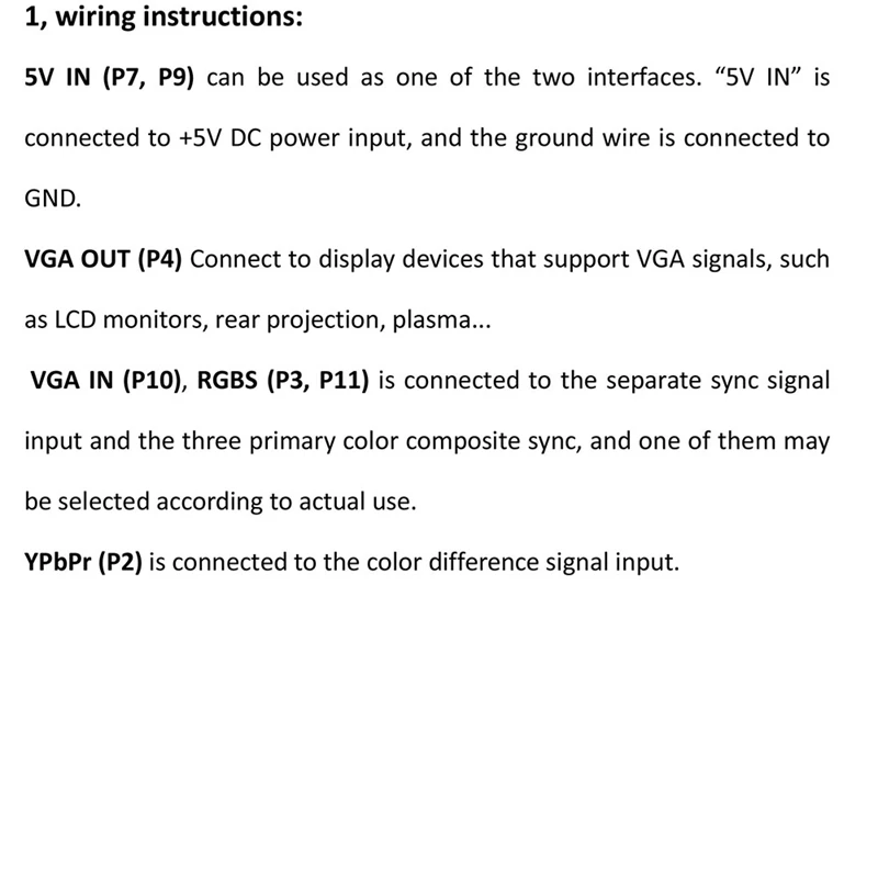 FFYY-NEW لعبة الممرات RGB/CGA/EGA/YUV إلى VGA HD لوحة محول الفيديو HD9800/GBS8200 لوحة خضراء ساخنة لشاشة CRT LCD PDP
