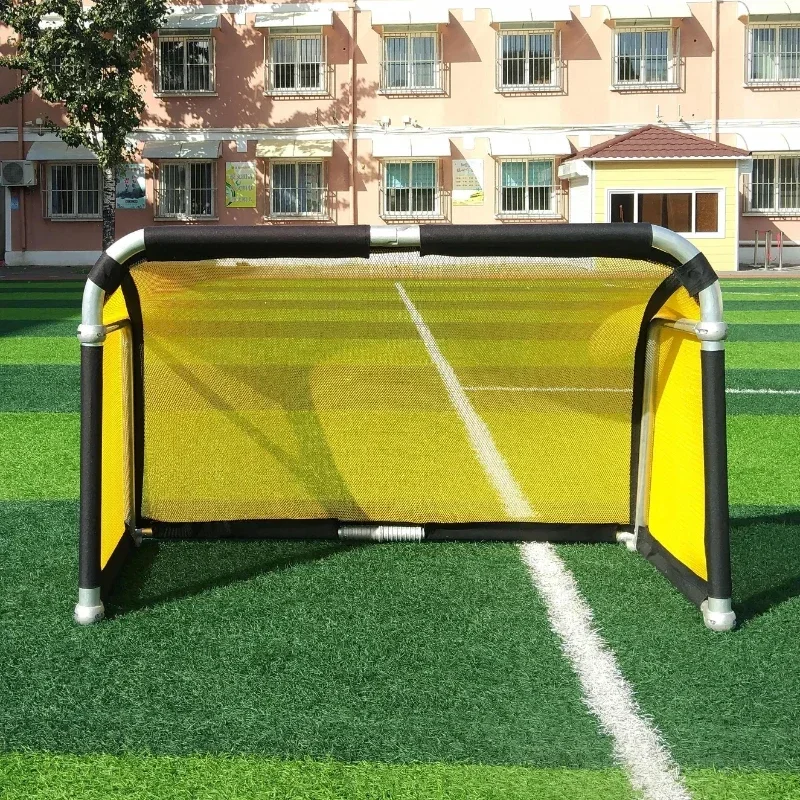 Mini portería de fútbol portátil de aluminio plegable para niños, 4 pies