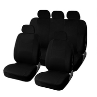 AUTO HIGH Universal Auto Seat Covers For Car Truck SUV Van 5 Seater Front & Rear Protector Full Set - Black