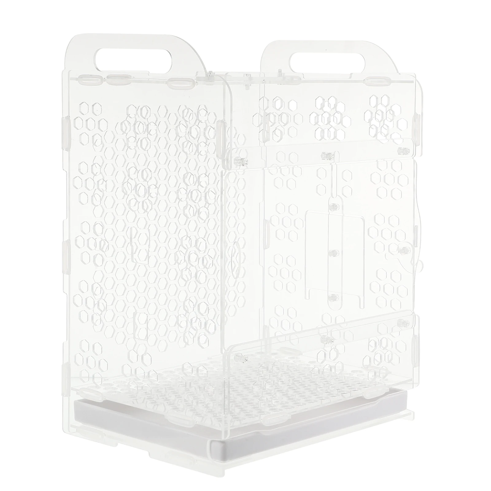 

Transparent Acrylic Birdcage for Parrots Thickened Bottom Tray Easy Assembly Durable Safe Breathable Design Cozy